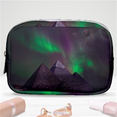 Aurora Stars Sky Mountains Snow Aurora Borealis Make Up Pouch (small) by Grandong