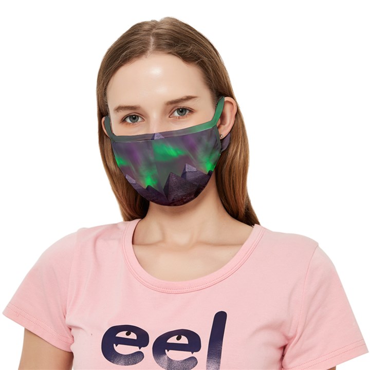 Aurora Northern Lights Phenomenon Atmosphere Sky Crease Cloth Face Mask (Adult)