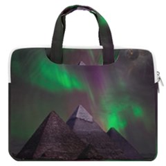 Aurora Northern Lights Phenomenon Atmosphere Sky Macbook Pro 13  Double Pocket Laptop Bag by Grandong