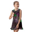 Aurora Northern Lights Phenomenon Atmosphere Sky Kids  Pilgrim Collar Ruffle Hem Dress View2