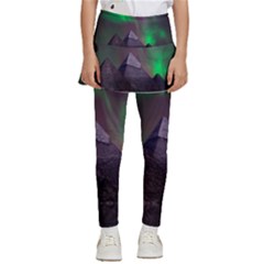 Aurora Northern Lights Phenomenon Atmosphere Sky Kids  Skirted Pants by Grandong