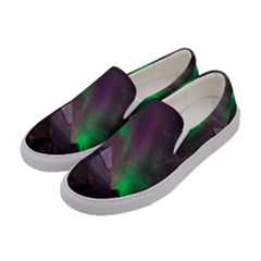 Aurora Northern Lights Celestial Magical Astronomy Women s Canvas Slip Ons by Grandong