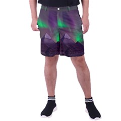 Aurora Northern Lights Phenomenon Atmosphere Sky Men s Pocket Shorts by Grandong