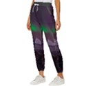 Aurora Northern Lights Phenomenon Atmosphere Sky Women s Cropped Drawstring Pants View2