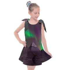 Aurora Northern Lights Celestial Magical Astronomy Kids  Tie Up Tunic Dress by Grandong