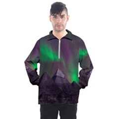 Aurora Northern Lights Celestial Magical Astronomy Men s Half Zip Pullover by Grandong