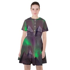 Aurora Northern Lights Celestial Magical Astronomy Sailor Dress by Grandong