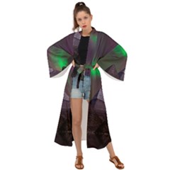 Aurora Northern Lights Celestial Magical Astronomy Maxi Kimono