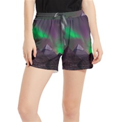 Aurora Northern Lights Celestial Magical Astronomy Women s Runner Shorts by Grandong