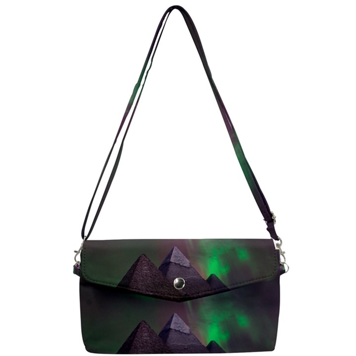 Aurora Northern Lights Celestial Magical Astronomy Removable Strap Clutch Bag