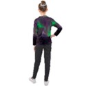 Aurora Northern Lights Celestial Magical Astronomy Kids  Long Mesh T-Shirt View2