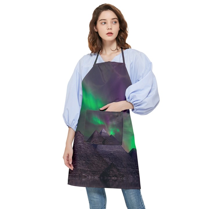 Aurora Northern Lights Celestial Magical Astronomy Pocket Apron