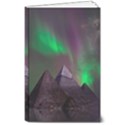 Aurora Stars Sky Mountains Snow Aurora Borealis 8  x 10  Softcover Notebook View1