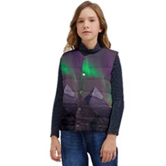 Aurora Northern Lights Celestial Magical Astronomy Kid s Button Up Puffer Vest	