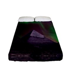 Fantasy Pyramid Mystic Space Aurora Fitted Sheet (full/ Double Size) by Grandong