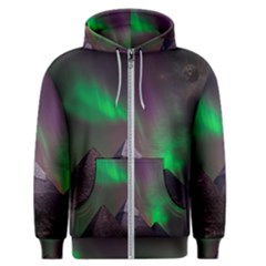 Fantasy Pyramid Mystic Space Aurora Men s Zipper Hoodie by Grandong