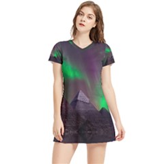 Fantasy Pyramid Mystic Space Aurora Women s Sports Skirt by Grandong