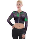 Fantasy Pyramid Mystic Space Aurora Long Sleeve Cropped Velvet Jacket View1