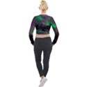 Fantasy Pyramid Mystic Space Aurora Long Sleeve Cropped Velvet Jacket View2