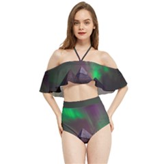 Fantasy Pyramid Mystic Space Aurora Halter Flowy Bikini Set  by Grandong