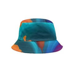 Colorful Fluid Art Abstract Modern Bucket Hat (kids) by Ravend