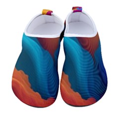 Colorful Fluid Art Abstract Modern Men s Sock-style Water Shoes