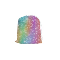 Rainbow Colors Spectrum Background Drawstring Pouch (small) by Ravend