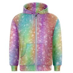 Rainbow Colors Spectrum Background Men s Zipper Hoodie by Ravend