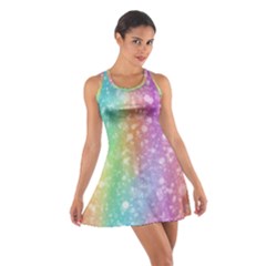 Rainbow Colors Spectrum Background Cotton Racerback Dress by Ravend