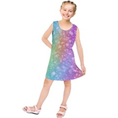 Rainbow Colors Spectrum Background Kids  Tunic Dress by Ravend