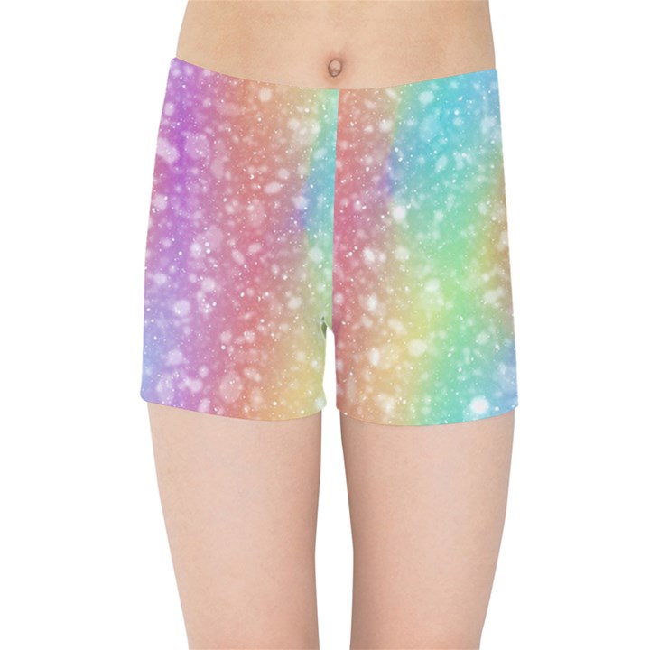 Rainbow Colors Spectrum Background Kids  Sports Shorts