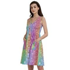 Rainbow Colors Spectrum Background Sleeveless Dress With Pocket by Ravend