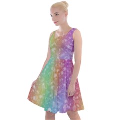 Rainbow Colors Spectrum Background Knee Length Skater Dress