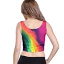 Rainbow Colorful Abstract Galaxy Crop Top View3