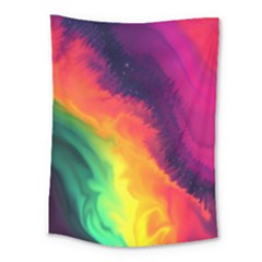 Rainbow Colorful Abstract Galaxy Medium Tapestry by Ravend