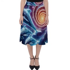 Dolphins Fantasy Classic Midi Skirt by Ravend