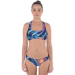 Dolphins Fantasy Cross Back Hipster Bikini Set by Ravend