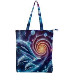 Dolphins Fantasy Double Zip Up Tote Bag by Ravend