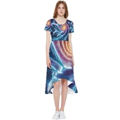 Dolphins Fantasy High Low Boho Dress by Ravend