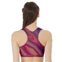 Stars Shimmering Galaxy Ocean Sports Bra with Border View2