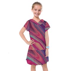 Stars Shimmering Galaxy Ocean Kids  Drop Waist Dress by Ravend