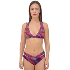 Stars Shimmering Galaxy Ocean Double Strap Halter Bikini Set by Ravend