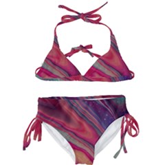 Stars Shimmering Galaxy Ocean Kids  Classic Bikini Set by Ravend