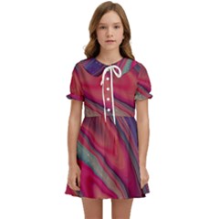 Stars Shimmering Galaxy Ocean Kids  Sweet Collar Dress by Ravend