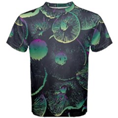 Psychedelic Mushrooms Background Men s Cotton T-shirt by Ravend