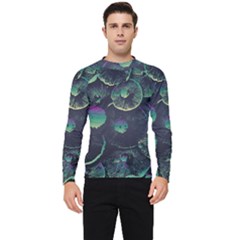 Psychedelic Mushrooms Background Men s Long Sleeve Rash Guard by Ravend