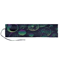 Psychedelic Mushrooms Background Roll Up Canvas Pencil Holder (l) by Ravend