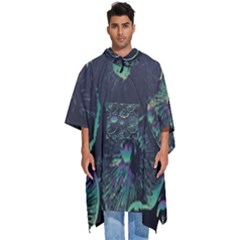 Psychedelic Mushrooms Background Men s Hooded Rain Ponchos