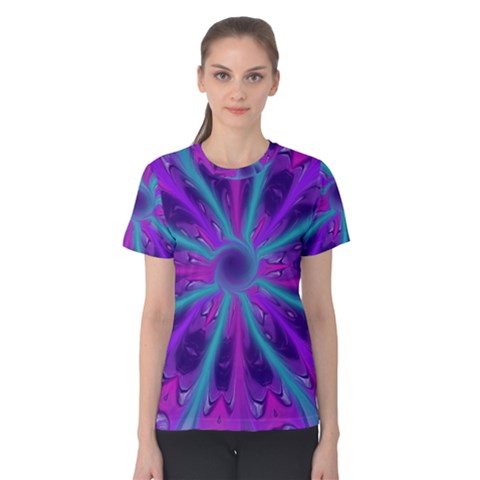 Wallpaper Tie Dye Pattern Women s Cotton T-shirt by Ravend