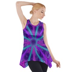 Wallpaper Tie Dye Pattern Side Drop Tank Tunic by Ravend